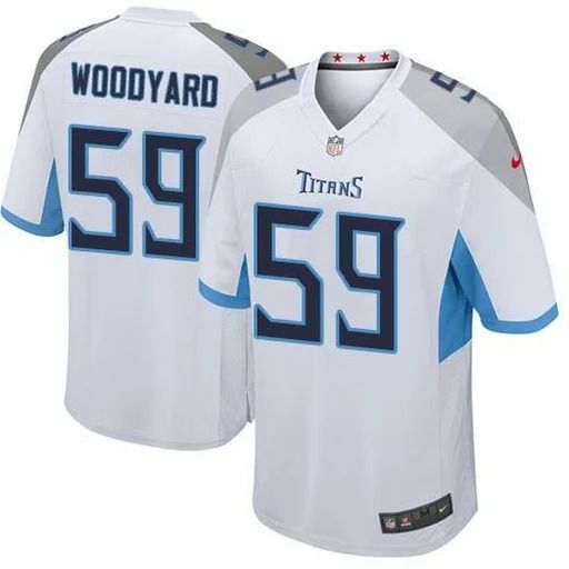 Men Tennessee Titans 59 Wesley Woodyard Nike White Game NFL Jersey